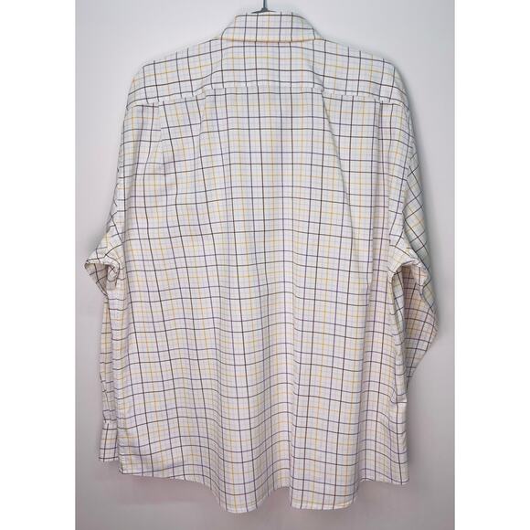 Faconnable XL Multicolor Plaid 100% Cotton Long Sleeve Button-Up Shirt - Picture 5 of 7